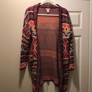 Patterned Cardigan Sweater